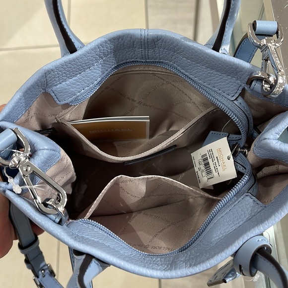 MICHAEL KORS Mirella Small Shopper TZ XBody Pebbled Leather Crossbody
Pale Blue - Picture 10 of 16